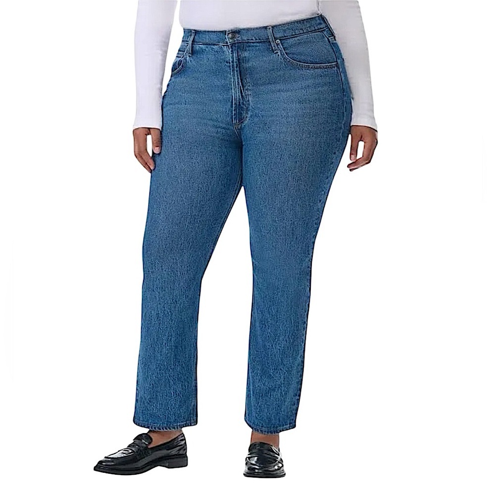 New Kirkland Signature Women's 12 High‎ Rise Straight Fit Jeans Blue Denim NWT